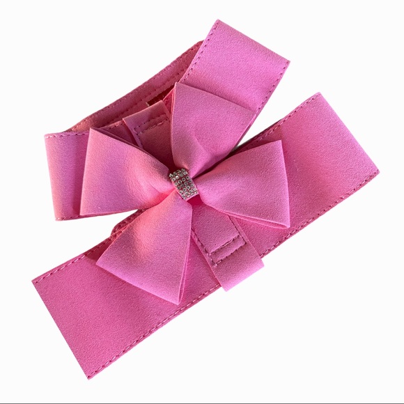 ❤️ Microfiber Bling Bow Dog Harness & Leash - Picture 3 of 5